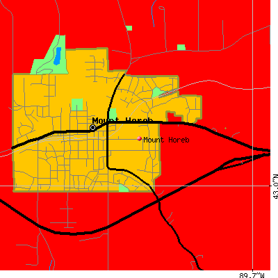 Mount Horeb map