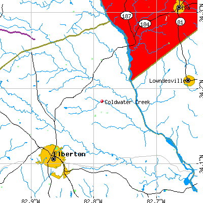 Coldwater Creek map