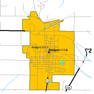 Dodgeville map