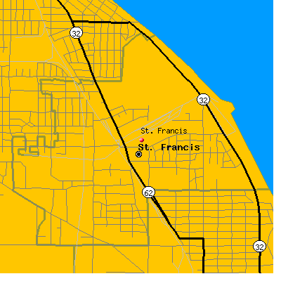 St. Francis map