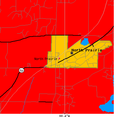 North Prairie map