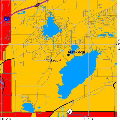 Muskego map