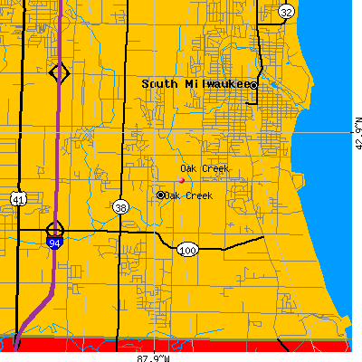 Oak Creek map