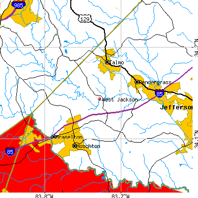 West Jackson map