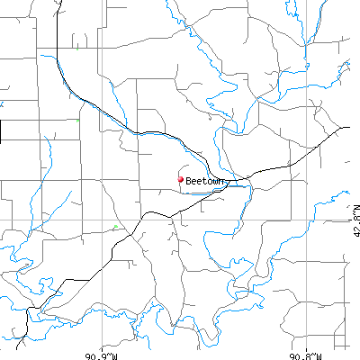 Beetown map