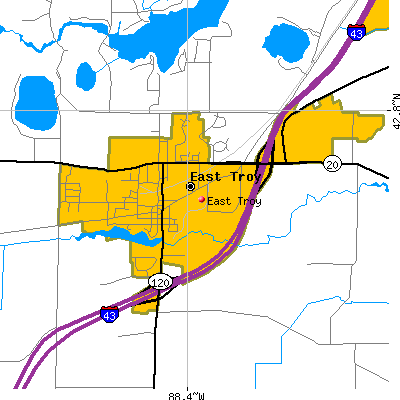 East Troy map