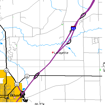 Lafayette map
