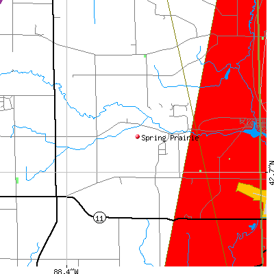 Spring Prairie map