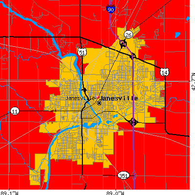 Janesville map