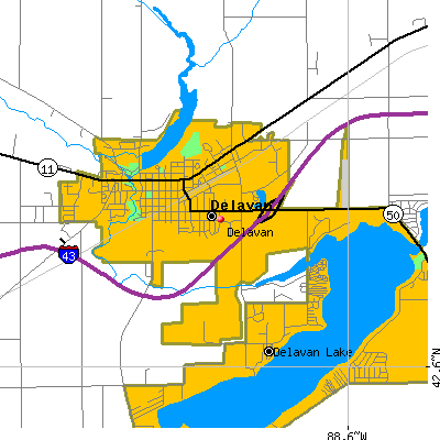 Delavan map