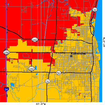 Kenosha map
