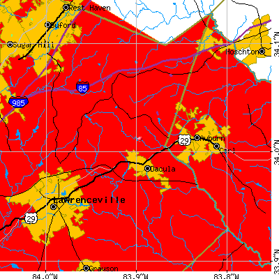 Dacula-Rocky Creek map