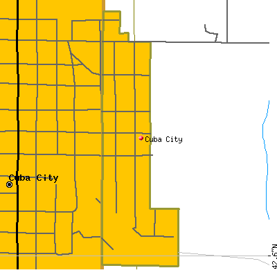 Cuba City map