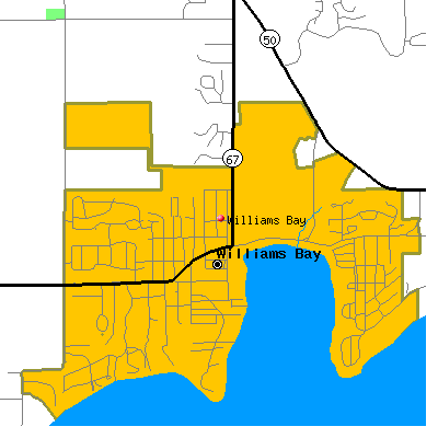 Williams Bay map