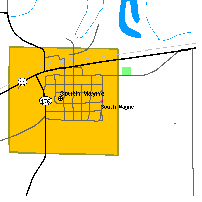 South Wayne map
