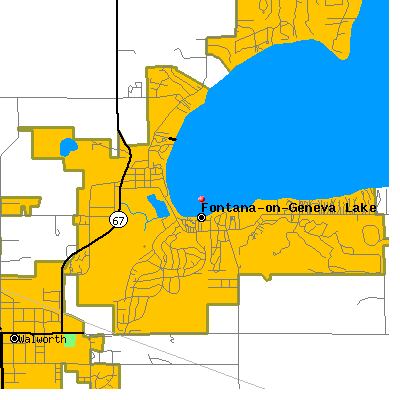 Fontana-on-Geneva Lake map