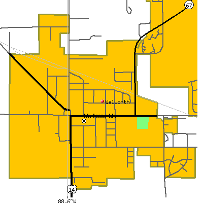 Walworth map