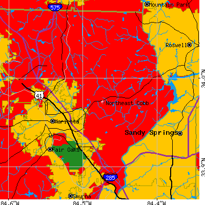 Northeast Cobb map