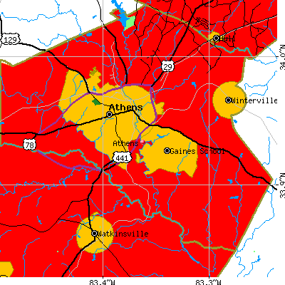 Athens map