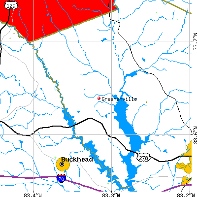 Greshamville map