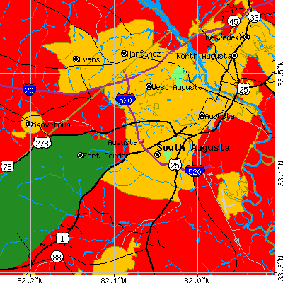 Augusta map