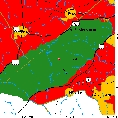 Fort Gordon map