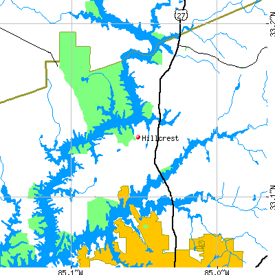 Hillcrest map