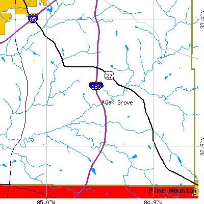 Oak Grove map