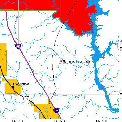 Mineral Springs map