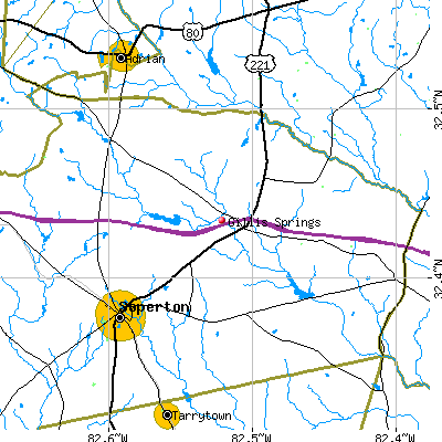 Gillis Springs map