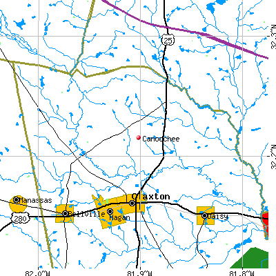 Canoochee map