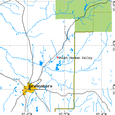 Mount Herman Valley map