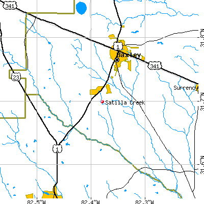 Satilla Creek map