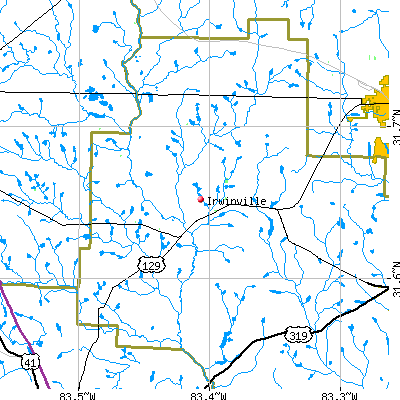 Irwinville map