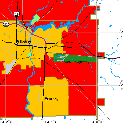 East Dougherty map