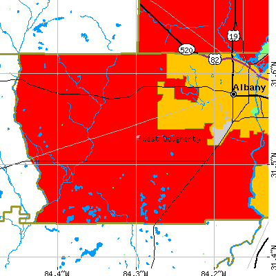 West Dougherty map
