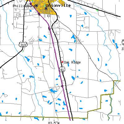 Oak Ridge map