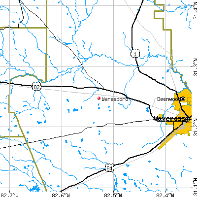 Waresboro map