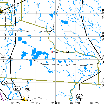 East Echols map