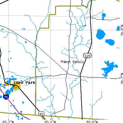 West Echols map
