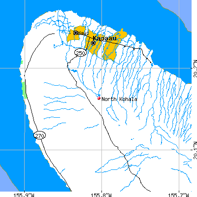 North Kohala map