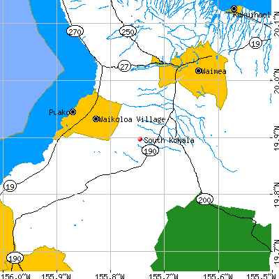 South Kohala map