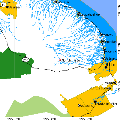 North Hilo map