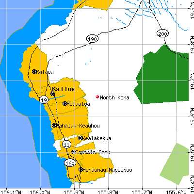 North Kona map