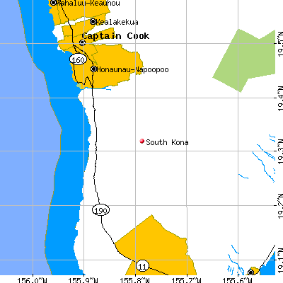 South Kona map
