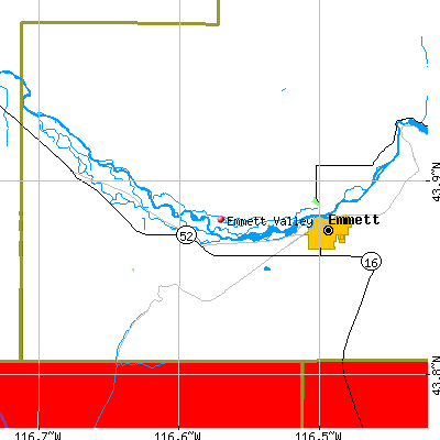 Emmett Valley map