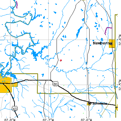 Prairie Eden-Newbern map