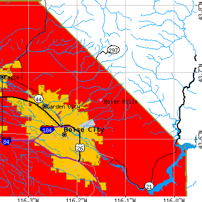 Boise Hills map