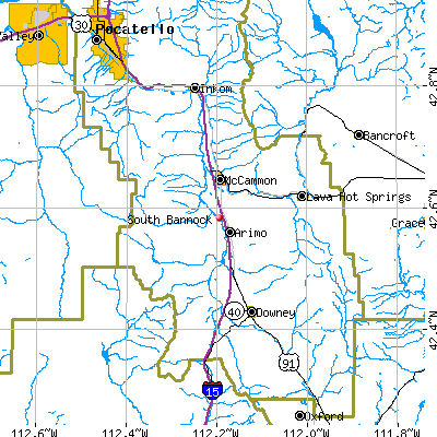 South Bannock map