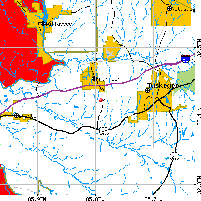 Tuskegee-Milstead map